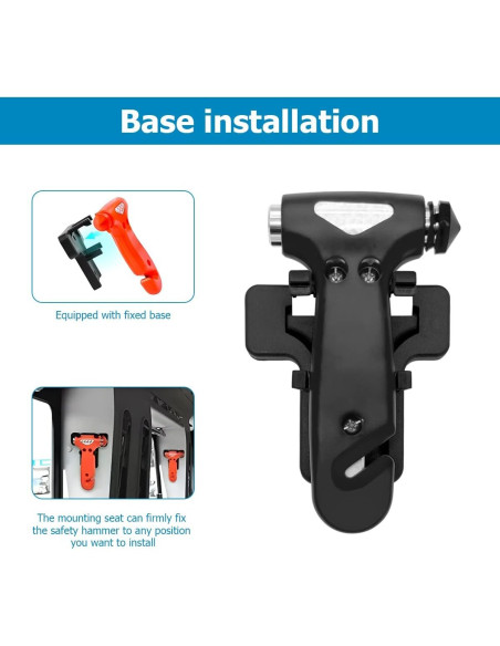 Martillo de Seguridad BELOMI para Automóvil 5-en-1 Negro