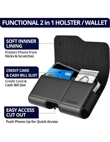 Funda de Cuero para iPhone 16/15/14/13/12/11 - Stronden