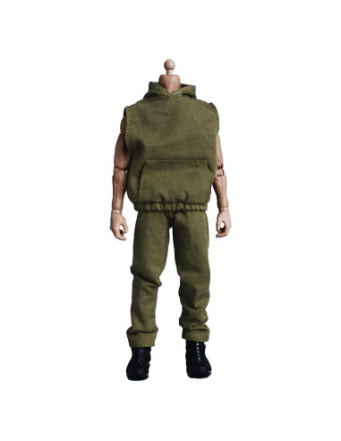 Conjunto sudadera sin mangas Meetoget 1/12 Verde