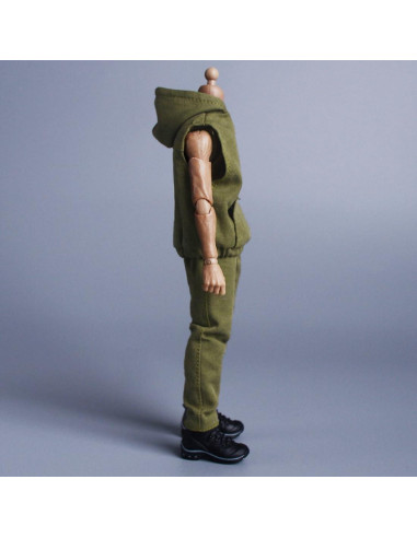 Conjunto sudadera sin mangas Meetoget 1/12 Verde