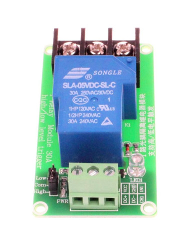 Módulo de Relé NOYITO 30A 1 Canal 5V DC/AC 250V Control Industrial