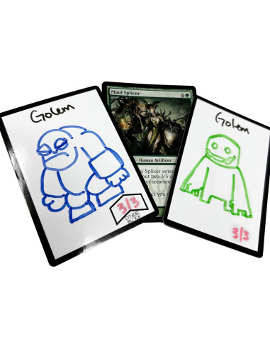 Conjunto 50 Fichas Borrables Citadel Black MTG Doble Cara