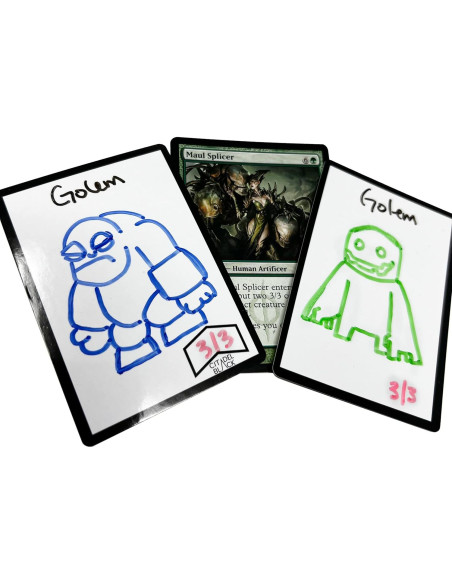 Conjunto 50 Fichas Borrables Citadel Black MTG Doble Cara