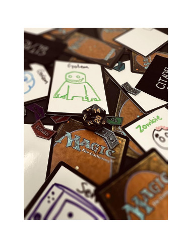 Conjunto 50 Fichas Borrables Citadel Black MTG Doble Cara