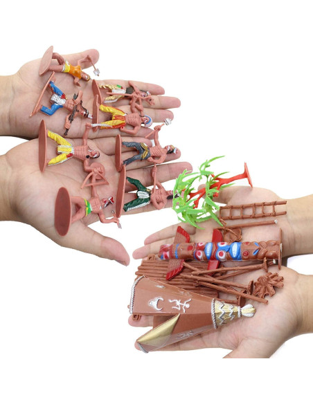 Juego de Figuras Vaqueros e Indios Liberty Imports 58 Piezas