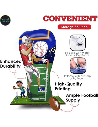 Juego Inflable de Fútbol Island Genius 152 cm para Niños