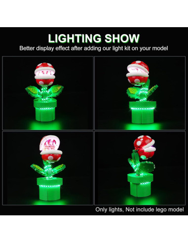Kit de Iluminación LED DALDED para Lego Planta Piranha 71426