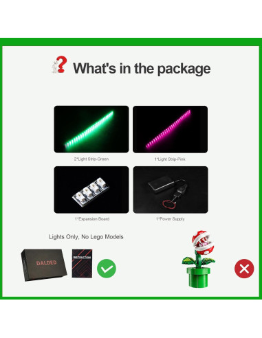 Kit de Iluminación LED DALDED para Lego Planta Piranha 71426