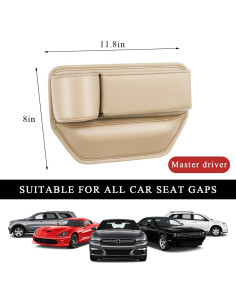 Organizador de Espacio entre Asientos de Coche Ohleats Beige 2