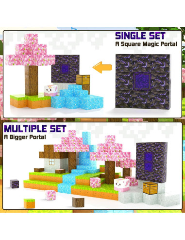 Bloques Magnéticos Coodoo Set Flor de Cerezo 24.89x16.38cm