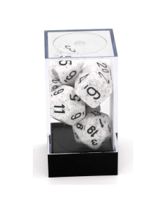 Juego de 7 Dados Poliedricos Chessex Camuflaje Ártico
