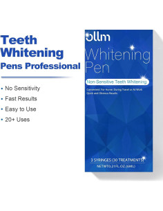 Bolígrafo Blanqueador Dental Ollm - 3 Piezas, 20+ Usos 2