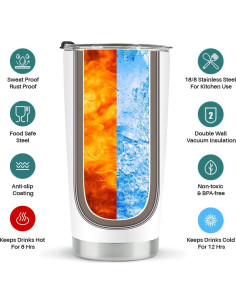 Vaso de Acero Inoxidable KDXPBZ Anime 591ml Doble Pared 2