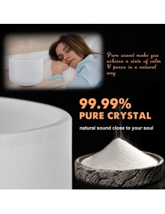 Juego de 3 Cuencos de Canto de Cristal 440HZ 20-30 cm Mate 2