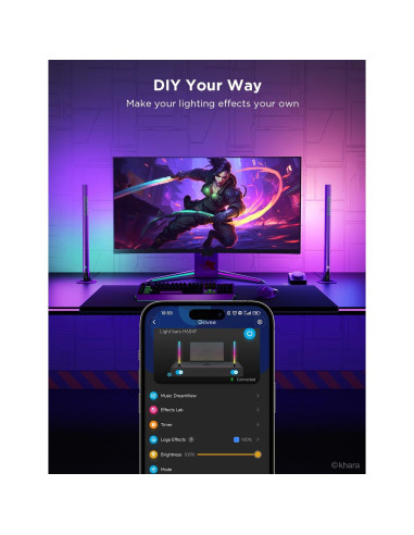 Govee Barra de Luz RGBIC H6047 Evangelion para Juegos