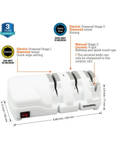 Afilador Eléctrico SHARPAL 198H 3 Etapas para Cuchillos 2