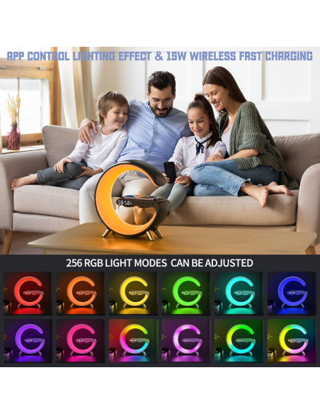 Lámpara de Mesa LENGLASS con Cargador Inalámbrico 15W