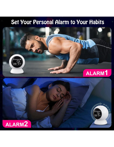 Reloj Despertador Proyector Estrellas KIVOTAC con Altavoz BT