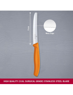 Cuchillo Suizo Victorinox Classic Naranja 11.43 cm Hoja Serrada 2