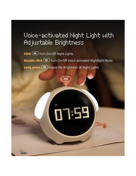 Reloj Despertador MikoDream para Niños con Luz Nocturna