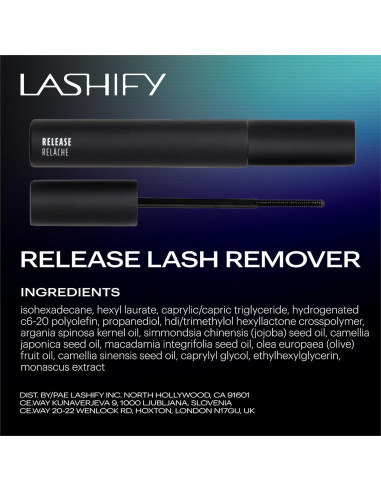 Removedor de Pestañas Lashify Release 12.7x1.9cm Vegano