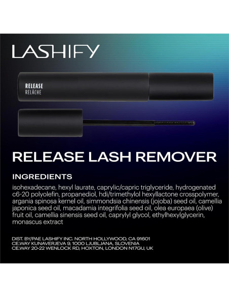 Removedor de Pestañas Lashify Release 12.7x1.9cm Vegano