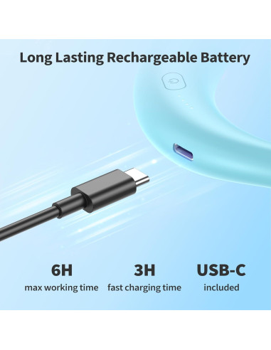 Ventilador de Cuello PANERGY HF340 Recargable 3 Velocidades