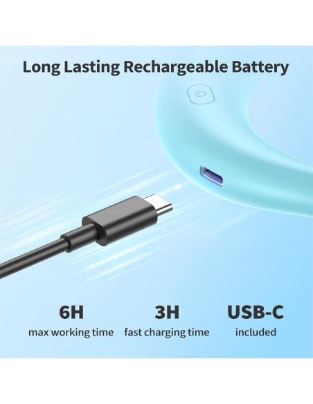 Ventilador de Cuello PANERGY HF340 Recargable 3 Velocidades