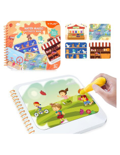 YPLUS Libro de Actividades Reutilizable 12 Páginas para Niños