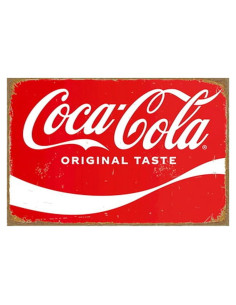 Cartel de Lata Coca Cola Vintage 20x30cm Decoración Pared