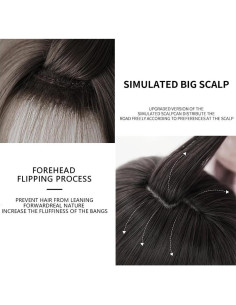 Peluca Recta 63.5 cm con Flequillo URCGTSA Negra 2