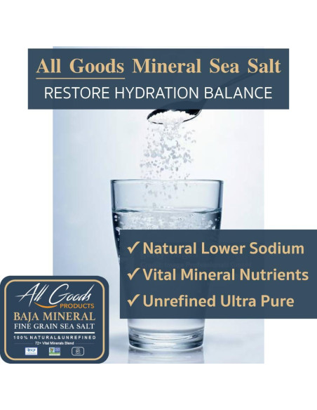 Sal Marina All Goods - Grano Fino 453 g, 100% Natural, Kosher