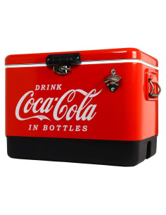 Cofre Enfriador Coca-Cola 51L con Abrebotellas Portátil