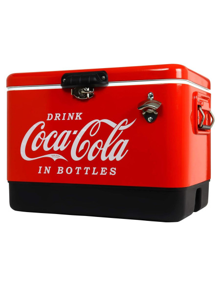 Cofre Enfriador Coca-Cola 51L con Abrebotellas Portátil