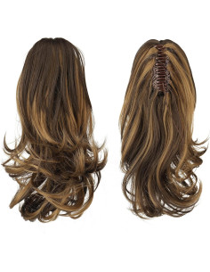 Extensión de Cola de Caballo Sofeiyan 33 cm Rizada Clip Natural 2