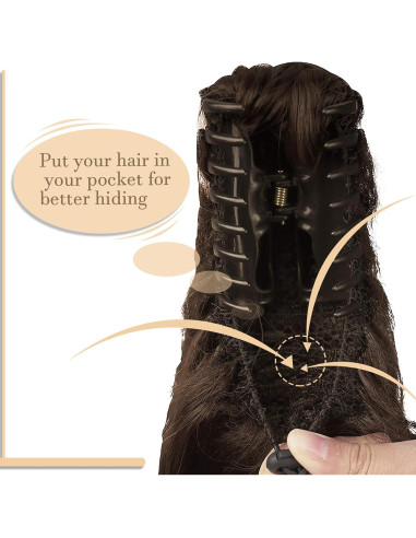 Extensión de Cola de Caballo Sofeiyan 33 cm Rizada Clip Natural