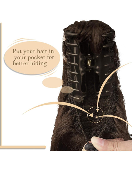 Extensión de Cola de Caballo Sofeiyan 33 cm Rizada Clip Natural