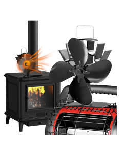 Ventilador de Estufa ZHENGXOO HL-500J 4 Aspas Ecológico