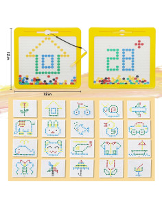 Tablero Magnético Cokzer 30x30 cm con 20 Patrones Educativos 2