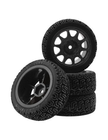 Neumáticos RC On Road 1/10 HIRCQOO 70mm Caucho Negro