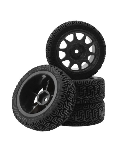 Neumáticos RC On Road 1/10 HIRCQOO 70mm Caucho Negro