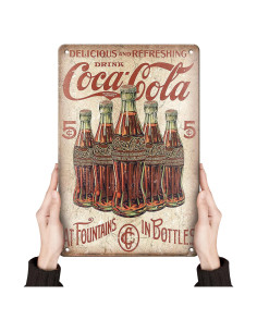 Cartel de Metal Coca Cola | Decoración Vintage 20x30 cm