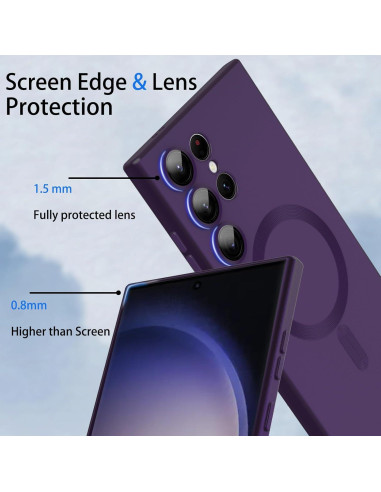 Funda Magnética Samsung Galaxy S24 Ultra Antigolpes Púrpura