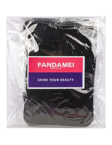FANDAMEI Tapa de Peluca de Nylon 4 Piezas Color Negro