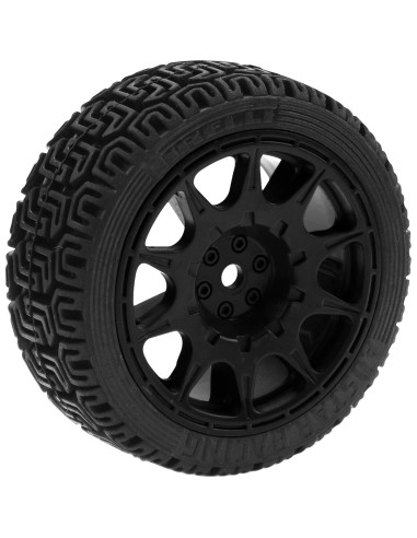 Neumáticos RC On Road 1/10 HIRCQOO 70mm Caucho Negro