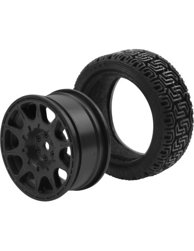 Neumáticos RC On Road 1/10 HIRCQOO 70mm Caucho Negro