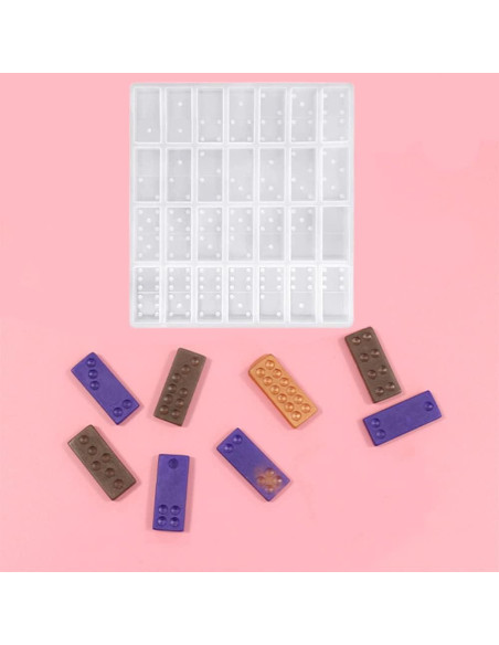 Kit de Moldes de Silicona Accfore para Dominó y Caja DIY