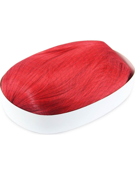 Peluca Rizada 71 cm Rojo EmaxDesign con Gorra y Peine