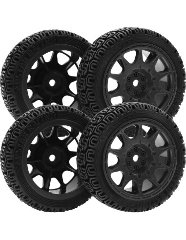 Neumáticos RC On Road 1/10 HIRCQOO 70mm Caucho Negro