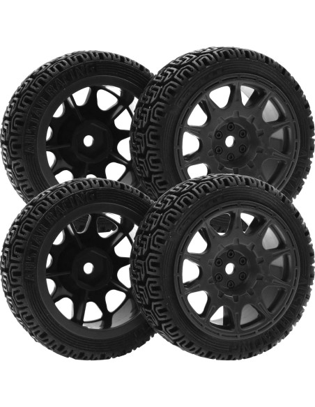 Neumáticos RC On Road 1/10 HIRCQOO 70mm Caucho Negro